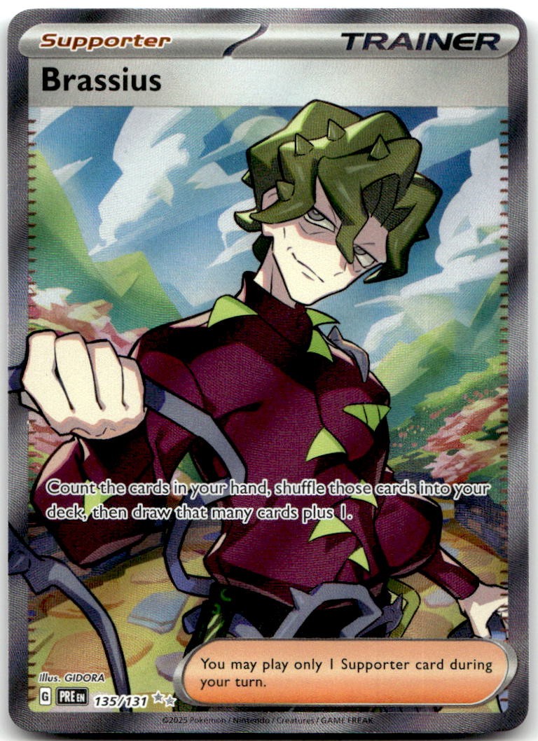 BRASSIUS 135/131 -- NEAR MINT -- ULTRA RARE PRISMATIC EVOLUTIONS POKEMON HOLO --