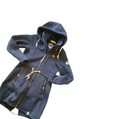SCHMUDDELWEDDA wool felt knitted fleece jacket coat coat M mint condition IF DAT PLADDERT 