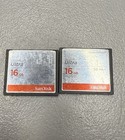 SanDisk 16Gb Ultra Cf 50Mb/S CompactFlash Memory Card Lot Of 2 Cards
