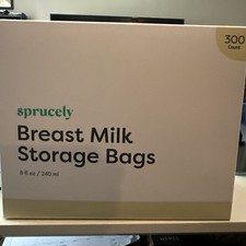Sprucely Breast Milk Storage Bags 8 fl.oz/240ml 300 Count New