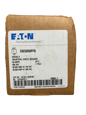NEW IN BOX Eaton EGE3050FFG 3 Pole 50amp 480V Industrial Circuit Breaker
