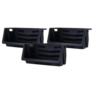 #ad Mighty Tuff 3 Pack Nesting Stackable Bins for Heavy Duty Space Saving Storage $112.99