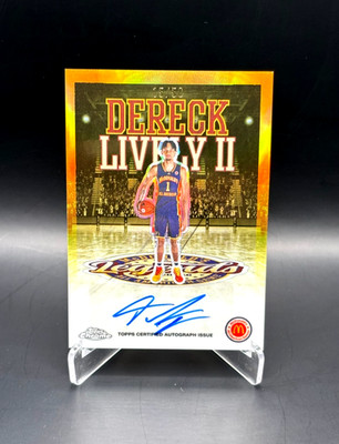 Auto #'d /50! Dereck Lively II 2024 McDonalds All American Gold Refractor 16/50