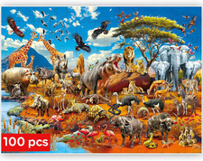 100 Piece Puzzles for Kids Ages 4-6   Floor Kids Puzzles Ages 6-8 Year Old   Toy