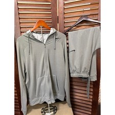 Nike Pro Training Dri-FIT Tracksuit Set Mens olive green Zip Hoodie L Pants XL