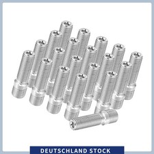 20stk M14x1.5 zu M12x1.5 50mm Auto Rad Stud f&uuml;r Audi A1 A3 Silber Ton