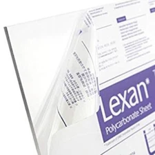Polycarbonate Lexan Resin Clear Plastic Sheet 1/4" (Select-Your-Size)