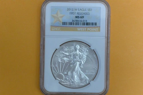 2012-W (Burnished) Silver Eagle NGC MS69 First Releases