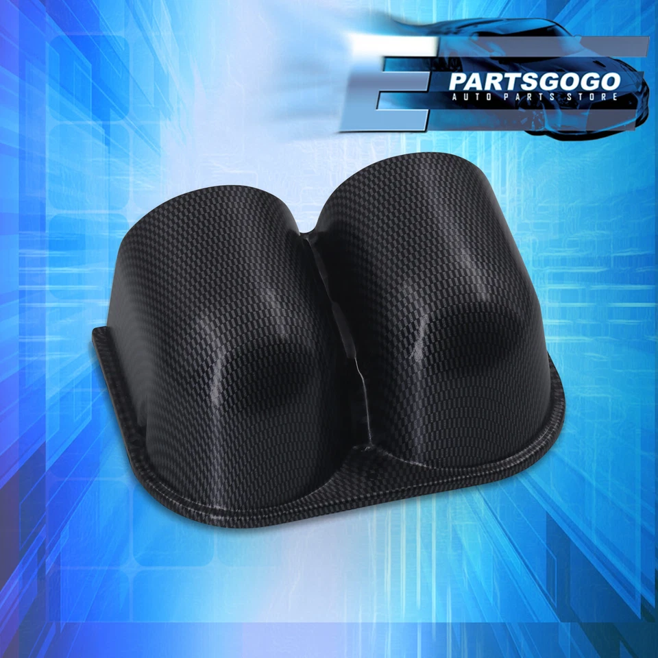 Carbon Fiber 52mm / 2" Dual Gauge Pod Dashboard Mount Bracket Bezel Trim Cluster - Image 3 of 4