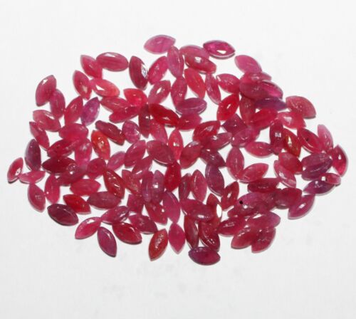 3 MM 10 crt Natural red ruby marquise faceted gemstone, precious stone - Afbeelding 1 van 5