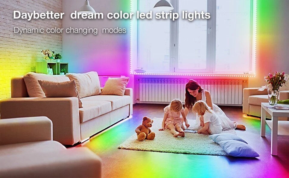 Striscia LED RGB 5050 5M Impermeabile IP65 Telecomando 20 Colori Interno Esterno - Immagine 2 di 4