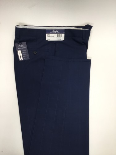 ralph lauren navy plaid ultraflex dress pants