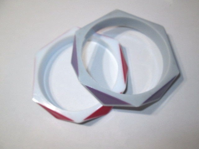 VINTAGE HEXAGON SIX SIDED TRIANGULAR PATTERN SET … - image 4