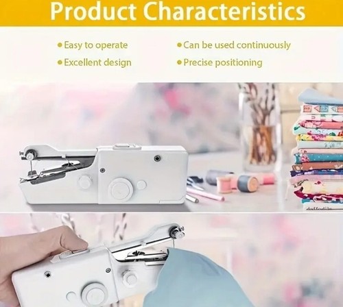 Mini Cordless Sewing Machine Handheld Thread Stitch Clothes Portable Travel Kit - Picture 4 of 6
