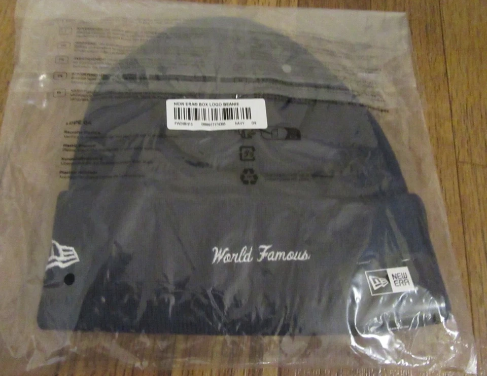 Gorro Supreme New Era Logo Caja Azul Marino FW24 Supreme Nueva York 2024 Totalmente Nuevo Foto 3 de 4