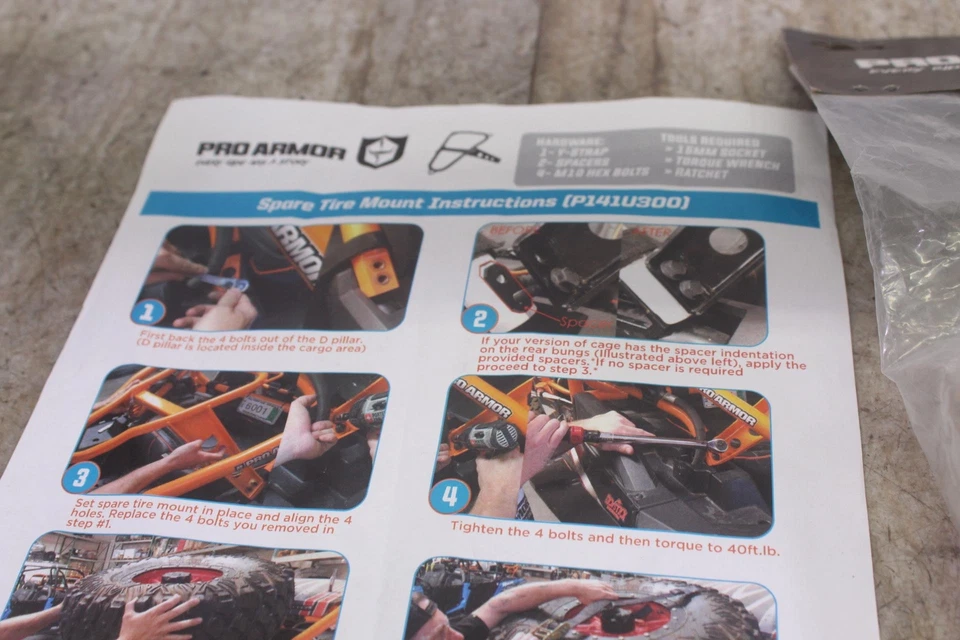 Montaje de neumático de repuesto NOS POLARIS RZR 900 / XP 1000 / XP Turbo de Pro Armor -S Foto 4 de 4