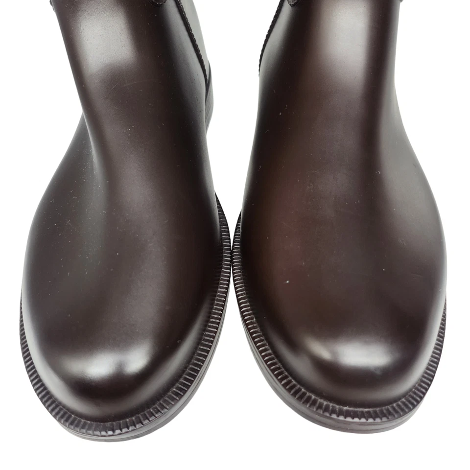 Botas de lluvia de goma marrón para mujer 9 Banana Republic hasta la rodilla elegantes Foto 4 de 4