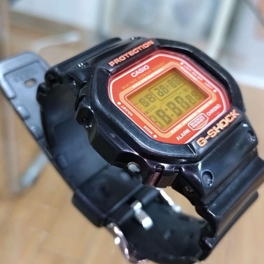 Casio G-Shock 1545 DW-5600CS Digital Watch Black Orange From Casio G-Shock 1545 DW-5600CS Digital Watch Black Orange From