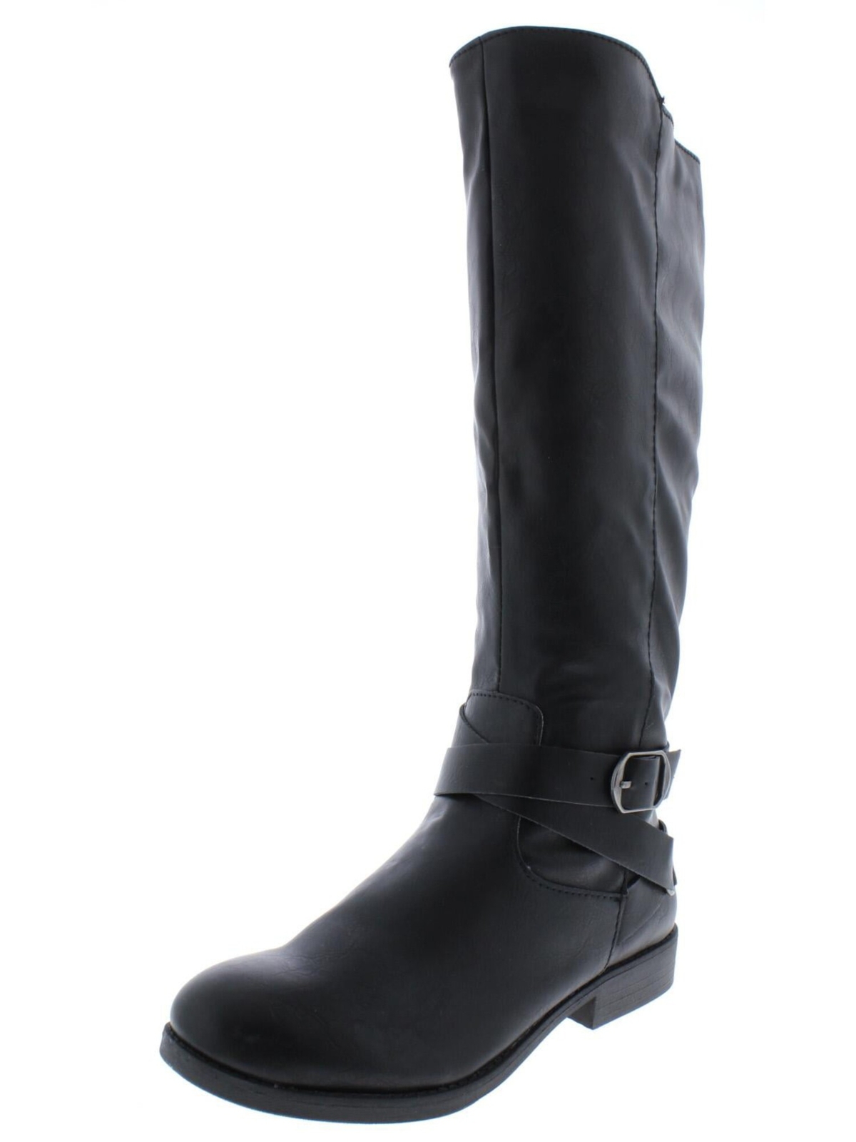 STYLE & COMPANY Womens Black Madixe Round Toe Block Heel Riding Boot 5.5 M