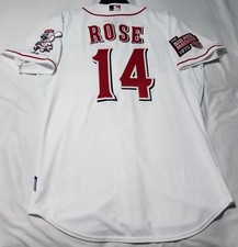 Authentic Majestic SIZE 52 2XL, CINCINNATI REDS, PETE ROSE COOL BASE Jersey