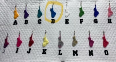 Keychain, ALDI quarter keeper or chap stick keeper- hand knitted