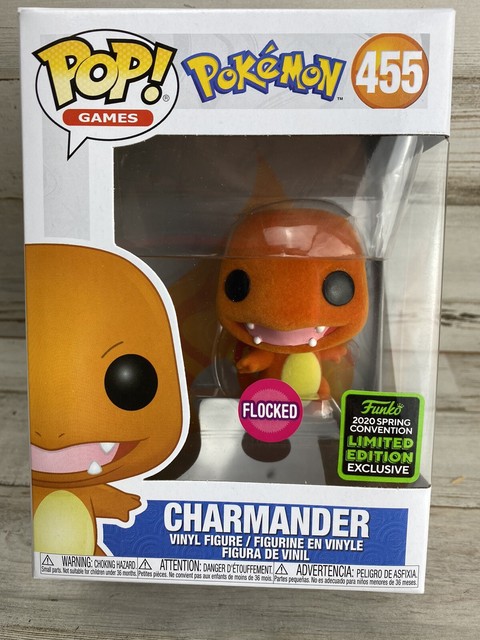 Funko Pop! Animation: Pokemon - Charmander (Flocked) Vinyl Figure (Emerald City Comic Con
