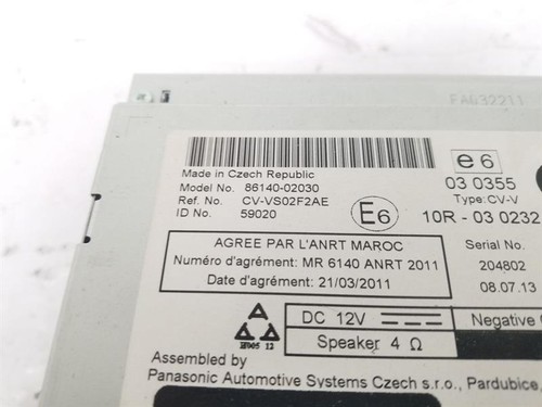 2013 TOYOTA AURIS SATELLITE NAVIGATION SAT NAV CD UNIT 8614002030 - Picture 7 of 10