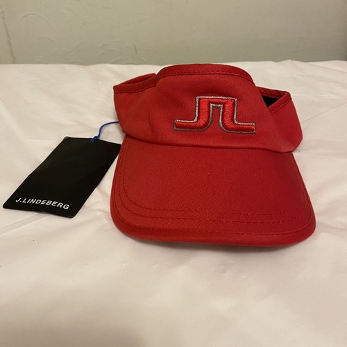 Solid Cap Twill Red Golf Visor Hat 