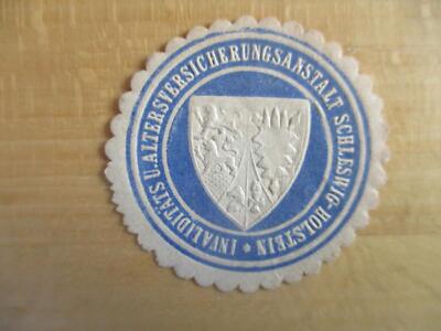 (39083) Siegelmarke - Invaliditäts- u- Altersversicherungsanst. Schleswig-Holste