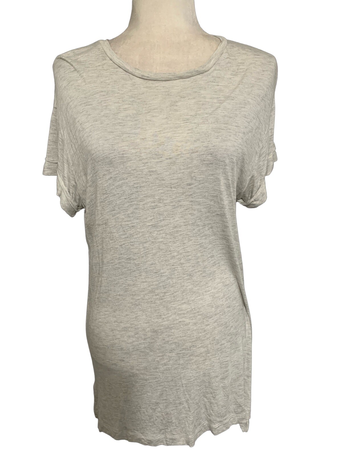 allsaints Authentic solid light heather gray shor… - image 4