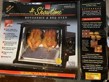 Ronco Jr Showtime Popeil Rotisserie & BBQ Oven Model 2500 Vintage Black