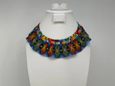 Embera Chami beaded necklace by women of the Colombian indigenous tribe 2063