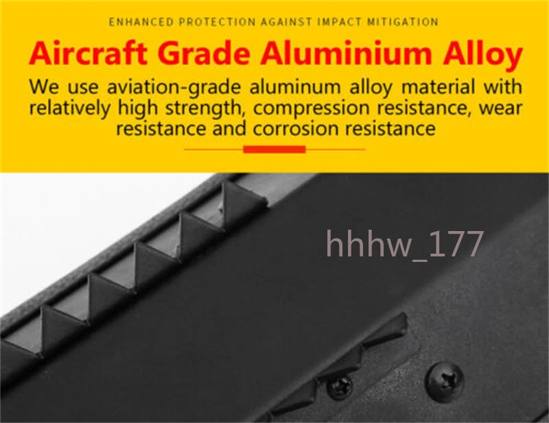 Square PC Riot Aluminium Alloy Shield Arm Shield Multifunctional with Serrated - Image 4 of 4