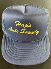 Vintage Hap's Auto Supply Ames, Iowa Trucker Snapback Meshback Cap Hat - Unworn