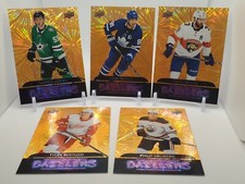 2020-21 UD Orange Dazzlers Lot Of 5 Tavares ,Yandle,Harley ,Broberg,Bertuzzi