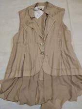 ELISA CAVALETTI chice leichte Blusenweste beige Gr. XXL NEU ST1221