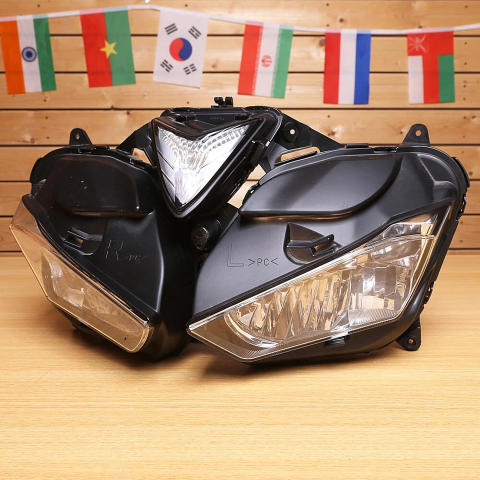 Conjunto de faros delanteros para Yamaha YZF R3 R25 2013 2014 2015 2016 2017 2018 Foto 3 de 4