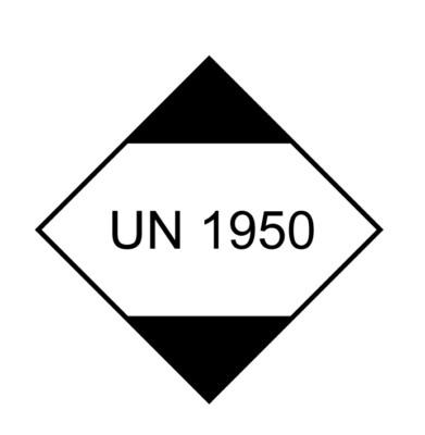 UN-Etiketten/ Aufkleber UN 1950 10cm Papier Gefahrgutklasse 2