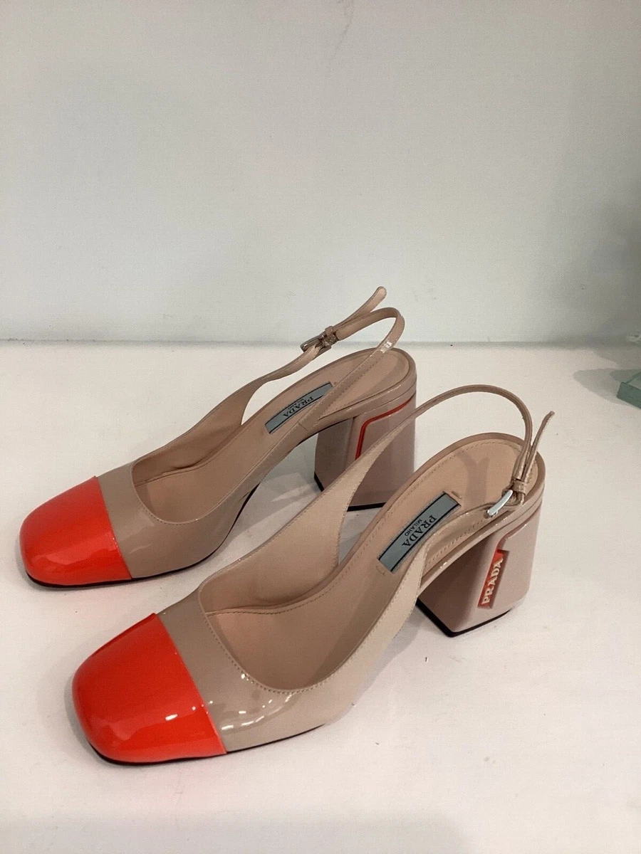 Prada cap hotsell toe slingback