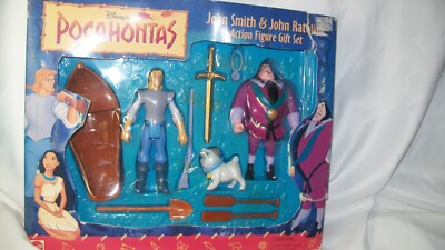 DISNEY'S POCAHONTAS JOHN SMITH ACTION FIGURE GIFT SET NEW     DAMAGED BOX 