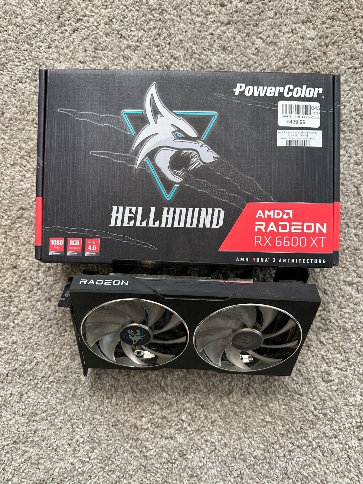 PowerColor Hellhound AMD Radeon RX 6600 XT 8GB GDDR6 Graphics Card (‎AXRX  6600XT
