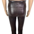 Spanx Faux Leather Croc Shine Animal Print Brown Casual Leggings Size Medium — photo 7