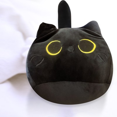 stuffed black kitten