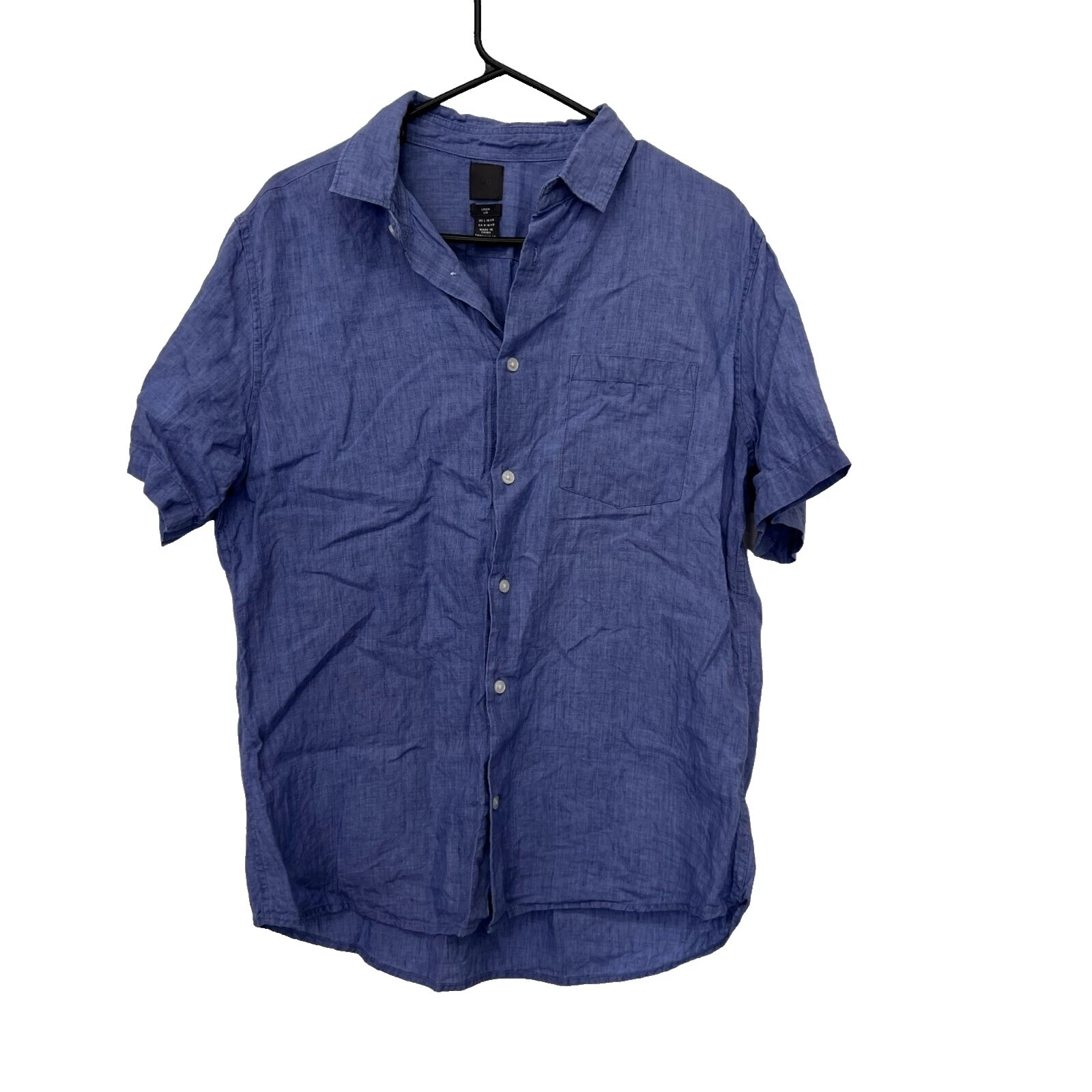H&M Lino Informal Con Botones camisas para hombres