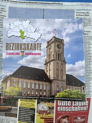 Amtlicher Stadtplan City Map Berlin TEMPELHOF-SCHÖNEBERG 2022 NEU 1:20.000