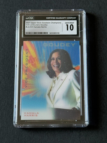 2021 UD Upper Deck Goodwin Champions GOUDEY Kamala Harris LENTICULAR Card CGC 10