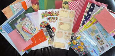 Lot Of 8x10 Scrapbook Paper And Die-cuts. 2 Packs  Square/rectangle Paper