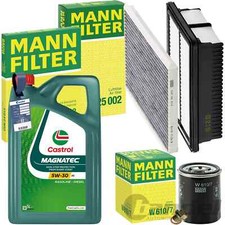 MANN INSPEKTIONSPAKET+CASTROL 5W-30 MOTORÖL passend für HYUNDAI i20 II GB IB 1.2