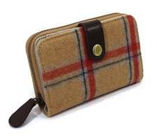 Ladies Tartan Tweed Purse Wallet Fold Over Purse Card Holder Coin Purse