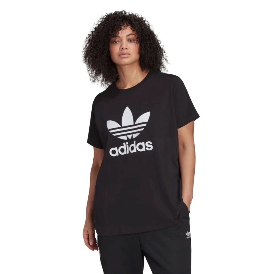 Adidas Women's T-Shirt Plus Size Adicolor Classic Trefoil Athletic Shirt